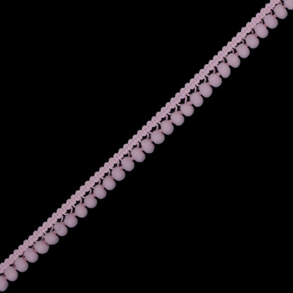 Baby Pink Single Row Mini Pom Pom Trim - Detail