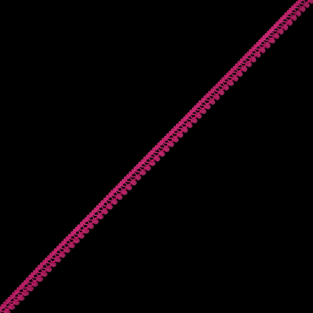 Fuchsia Single Row Mini Pom Pom Trim