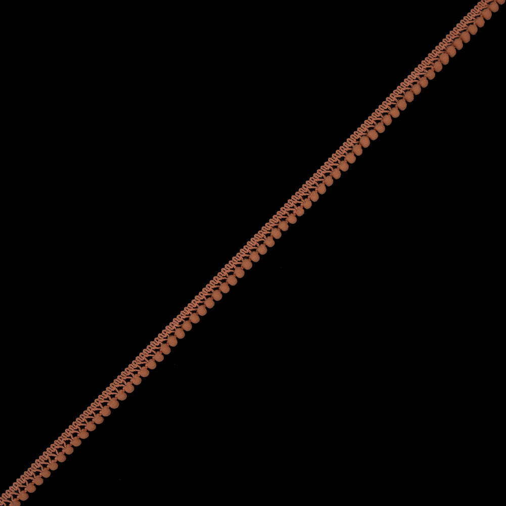 European Pumpkin Single Row Mini Pom Pom Trim