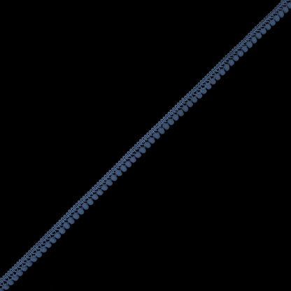 Gray Blue Single Row Mini Pom Pom Trim