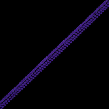 Purple Two Row Mini Pom Pom Trim