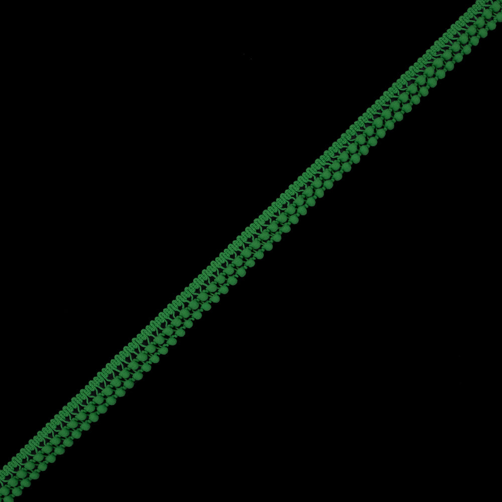 Lime Two Row Mini Pom Pom Trim