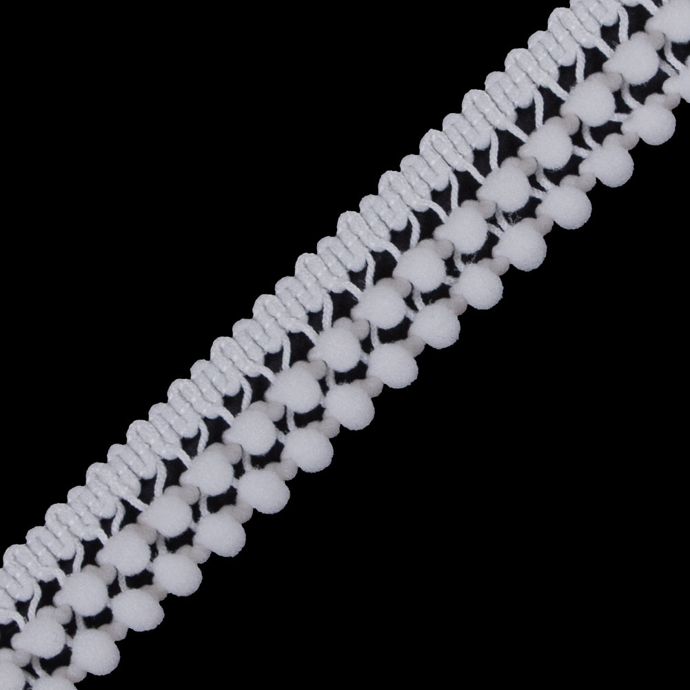 Off-White Two Row Mini Pom Pom Trim Detail