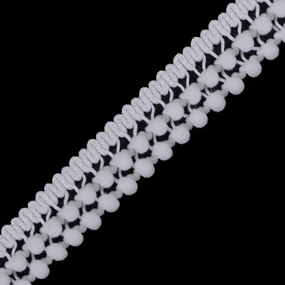 Off-White Two Row Mini Pom Pom Trim Detail