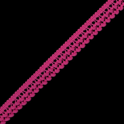 Fuchsia Two Row Mini Pom Pom Trim Detail