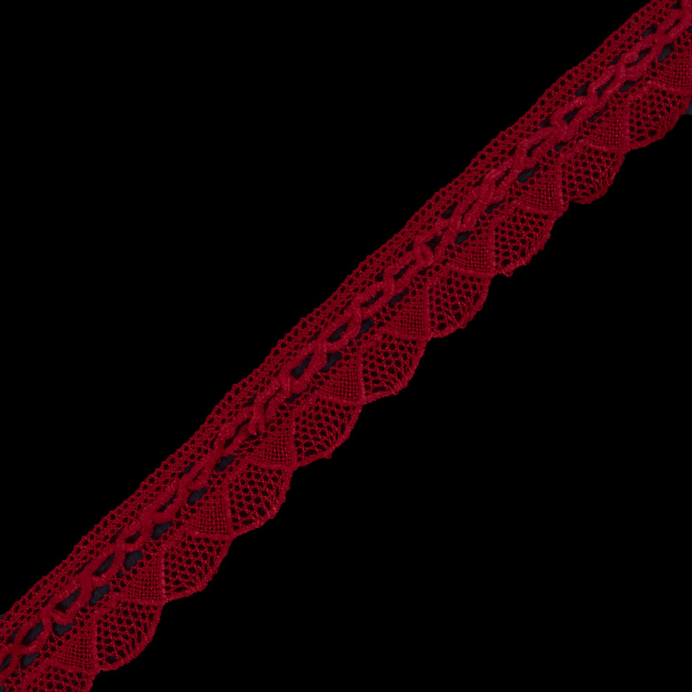 Red Crochet Chenille Trim - 1.5