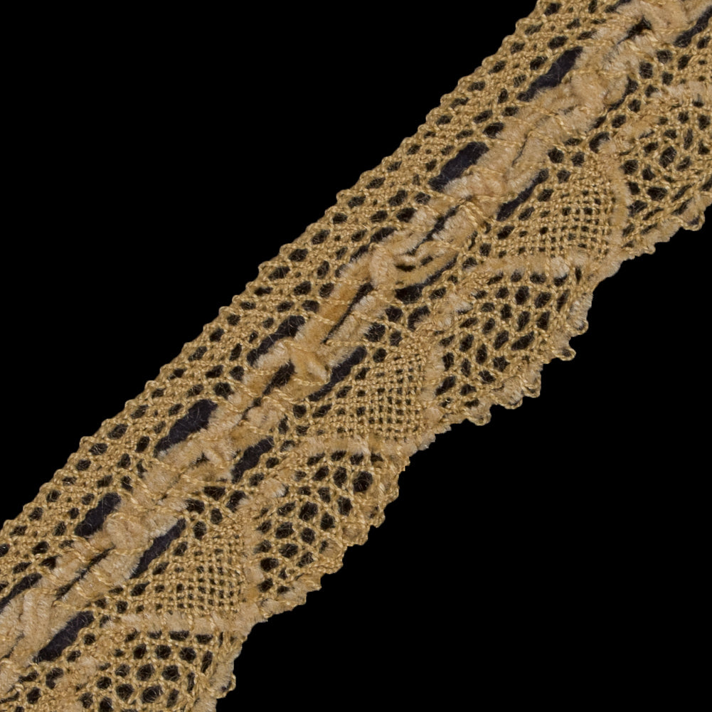 Yellow Crochet Chenille Trim - 1.5 - Detail