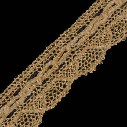 Yellow Crochet Chenille Trim - 1.5 - Detail