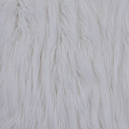White Long Haired Faux Shag Fur
