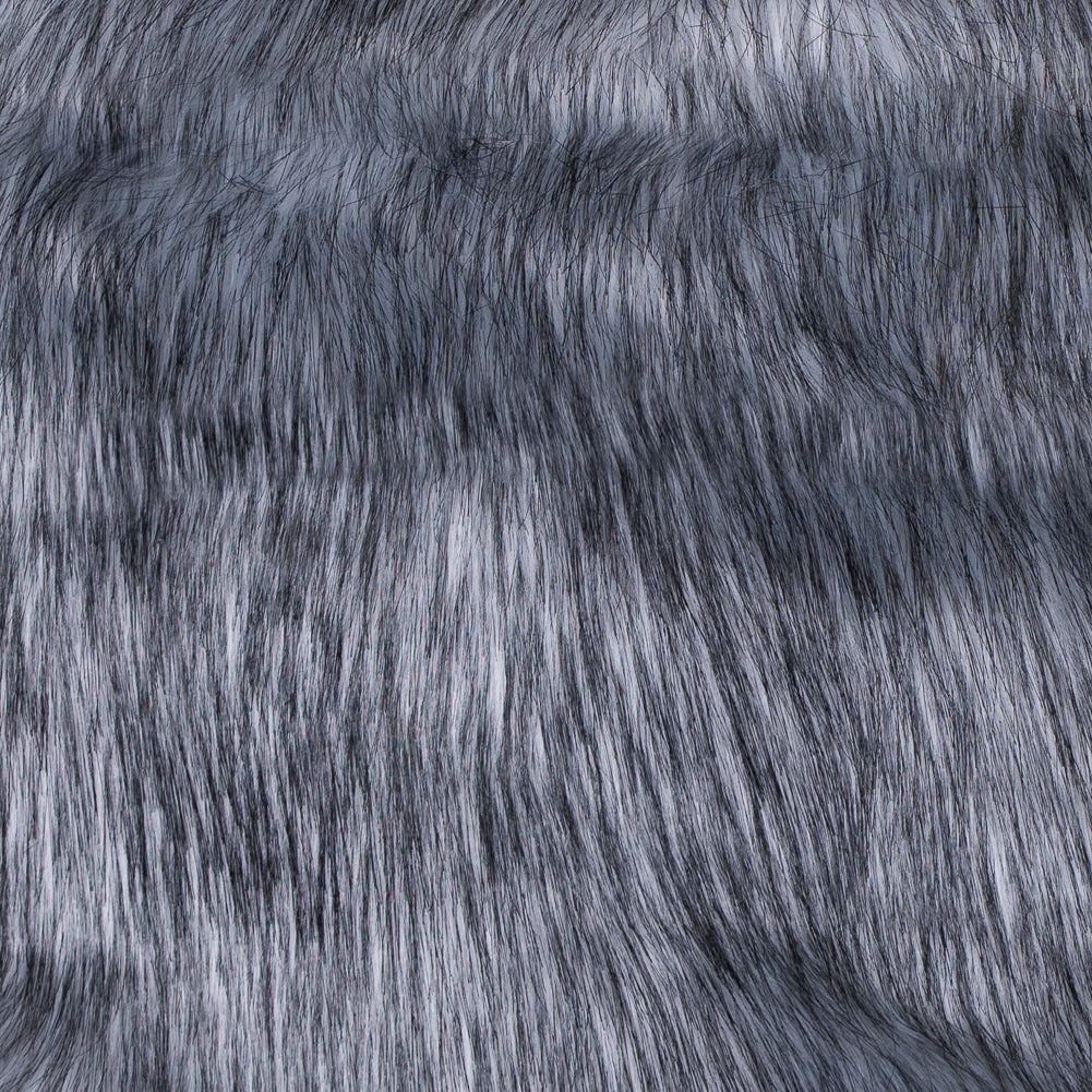 Black and White Long Haired Faux Fur