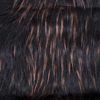 Black and Brown Long Haired Faux Fur