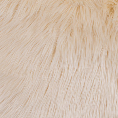 Ivory Long Haired Faux Fur