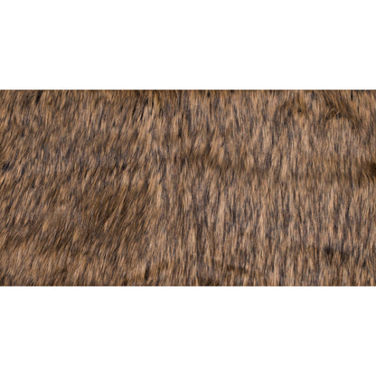 Brown and Black Long Haired Faux Fur - Full