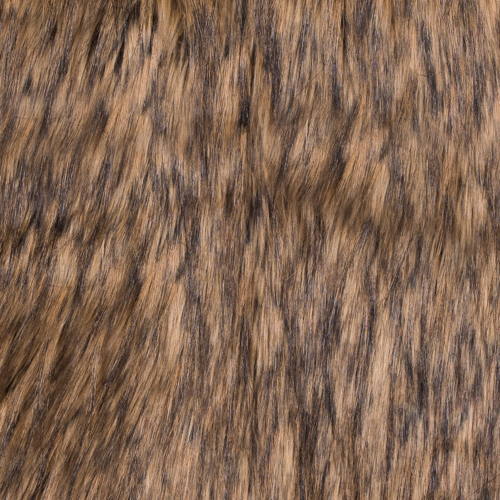 Brown and Black Long Haired Faux Fur