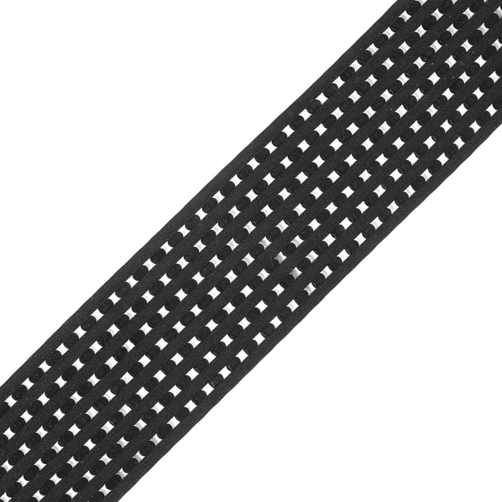 Black Wide Elastic Trim - 3.75