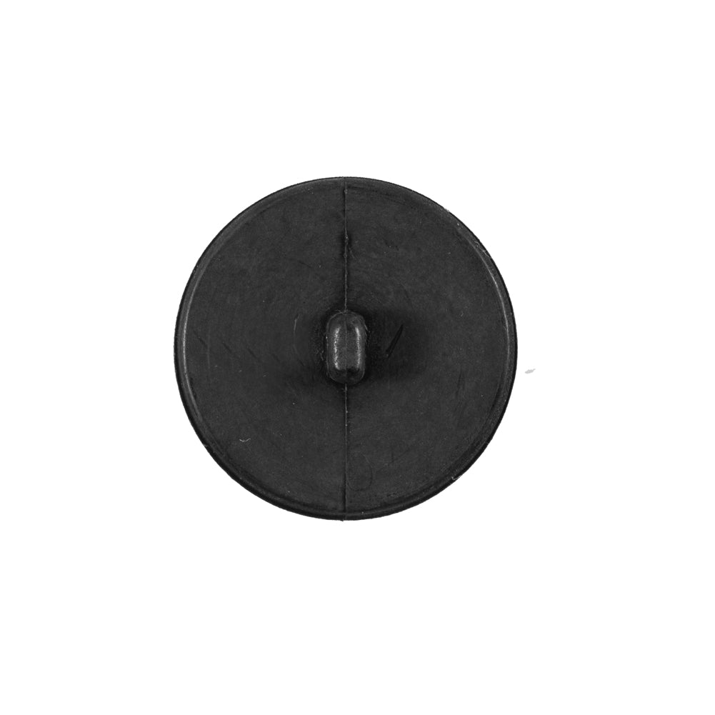 Italian Matte Black Domed Plastic Button - 32L/20mm - Detail