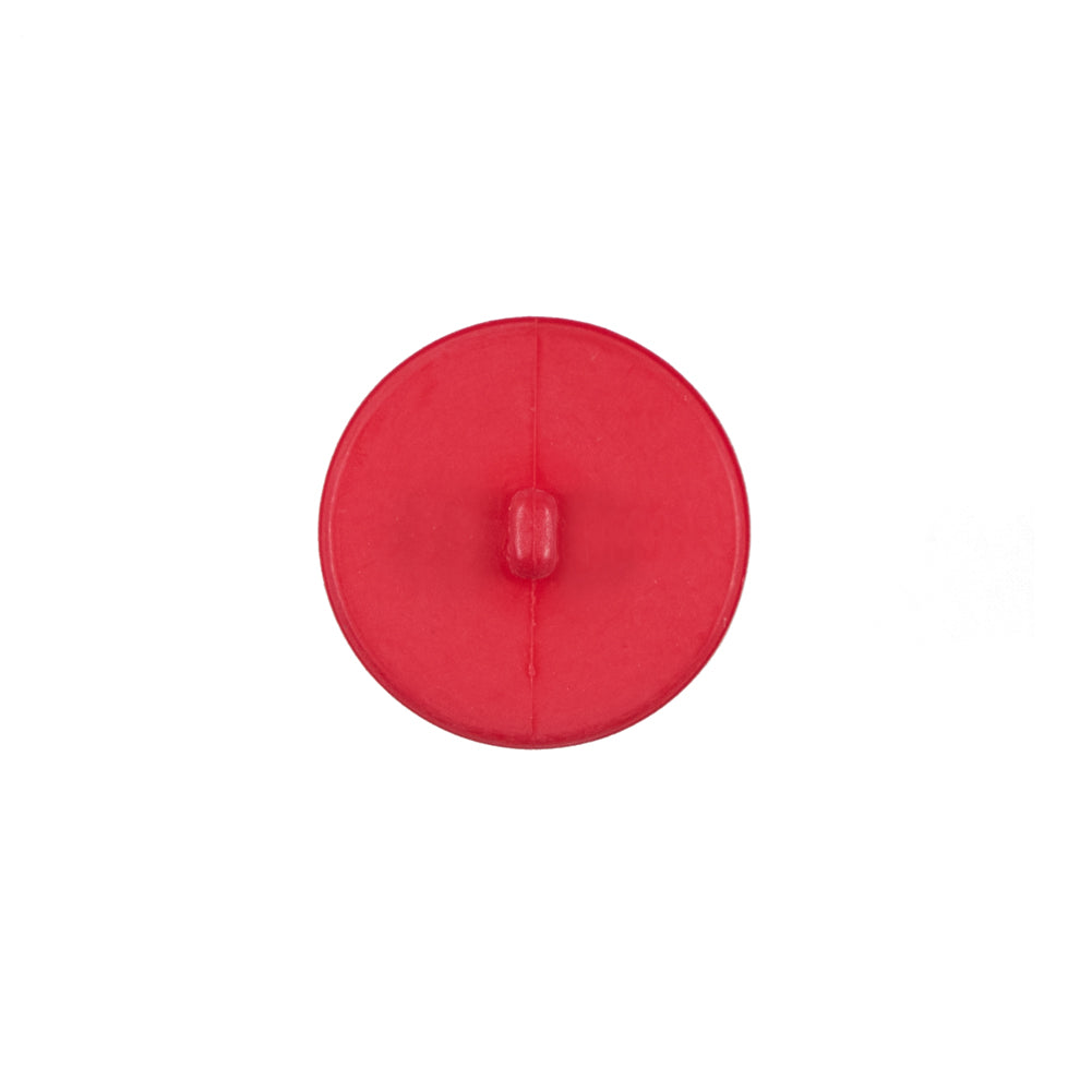 Italian Matte Flame Scarlet Domed Plastic Button - 24L/15mm Detail