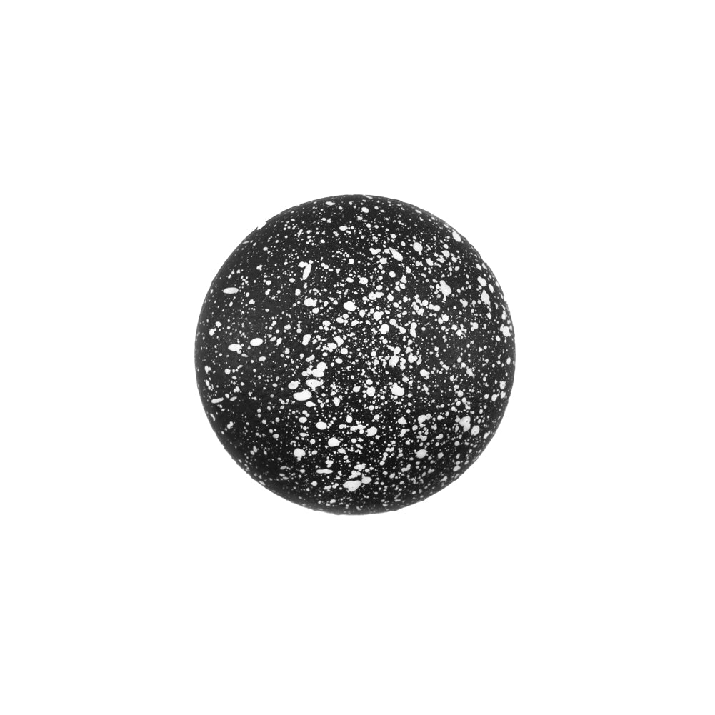 Italian Black and White Speckled Plastic Button - 32L/20mm