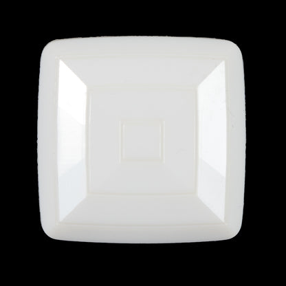 Italian Ivory Square Plastic Button - 48L/30.5mm