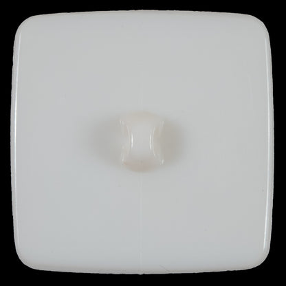 Italian Ivory Square Plastic Shank Back Button - 64L/40.5mm Detail