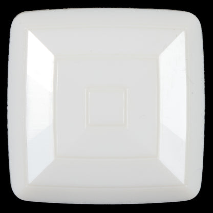 Italian Ivory Square Plastic Shank Back Button - 64L/40.5mm