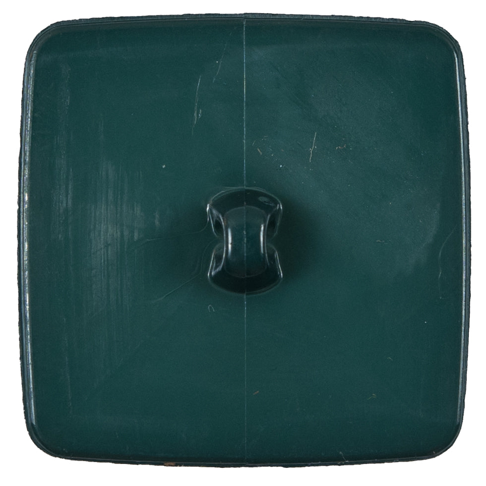 Italian Sycamore Green Square Plastic Shank Back Button - 64L/40.5mm Detail
