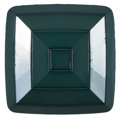 Italian Sycamore Green Square Plastic Shank Back Button - 64L/40.5mm