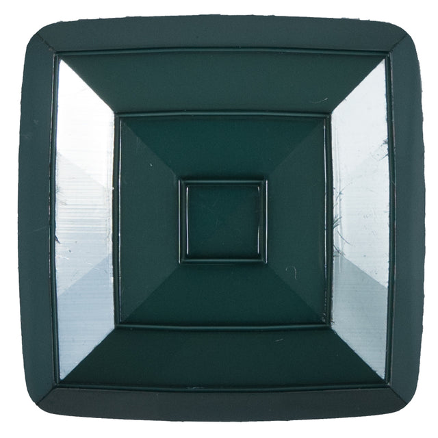 Italian Sycamore Green Square Plastic Shank Back Button - 64L/40.5mm