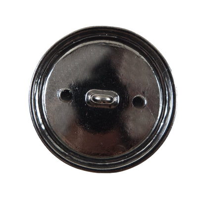 Italian Black and Silver Crest Metal Button - 44L/28mm - Detail