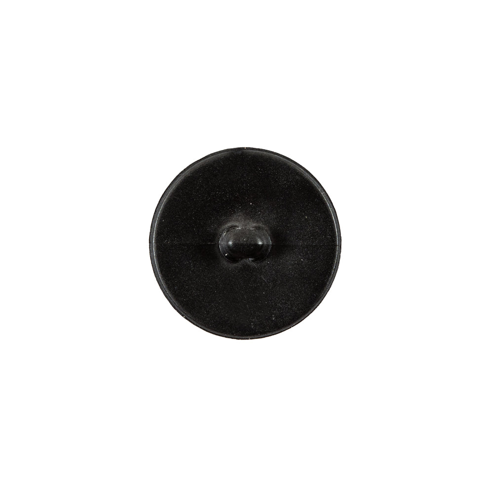 Italian Black Checkered Plastic Button - 24L/15mm - Detail