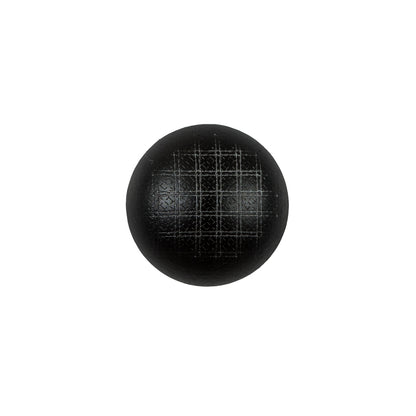 Italian Black Checkered Plastic Button - 24L/15mm