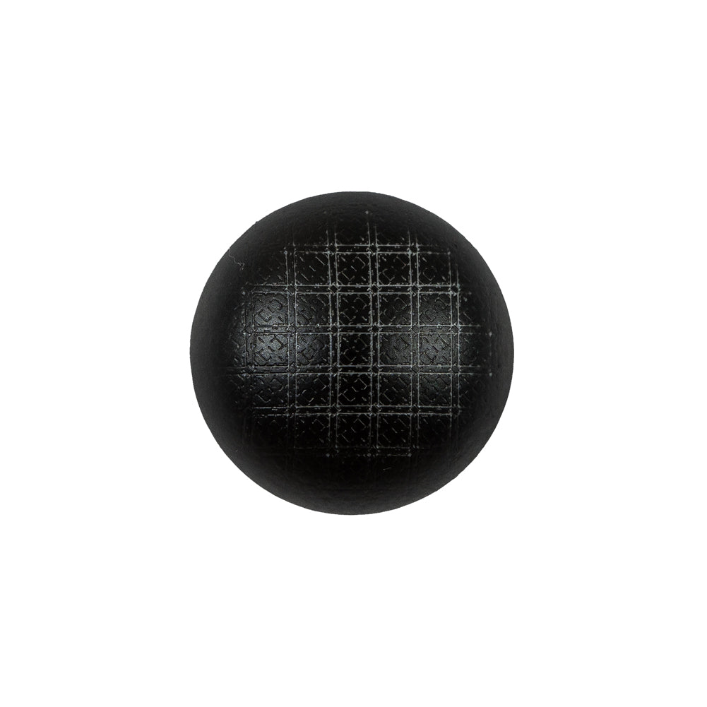 Italian Black Checkered Plastic Button - 32L/20mm