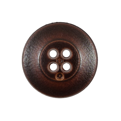 Italian Dark Brown 4-Hole Plastic Button -40L/25.5mm Detail