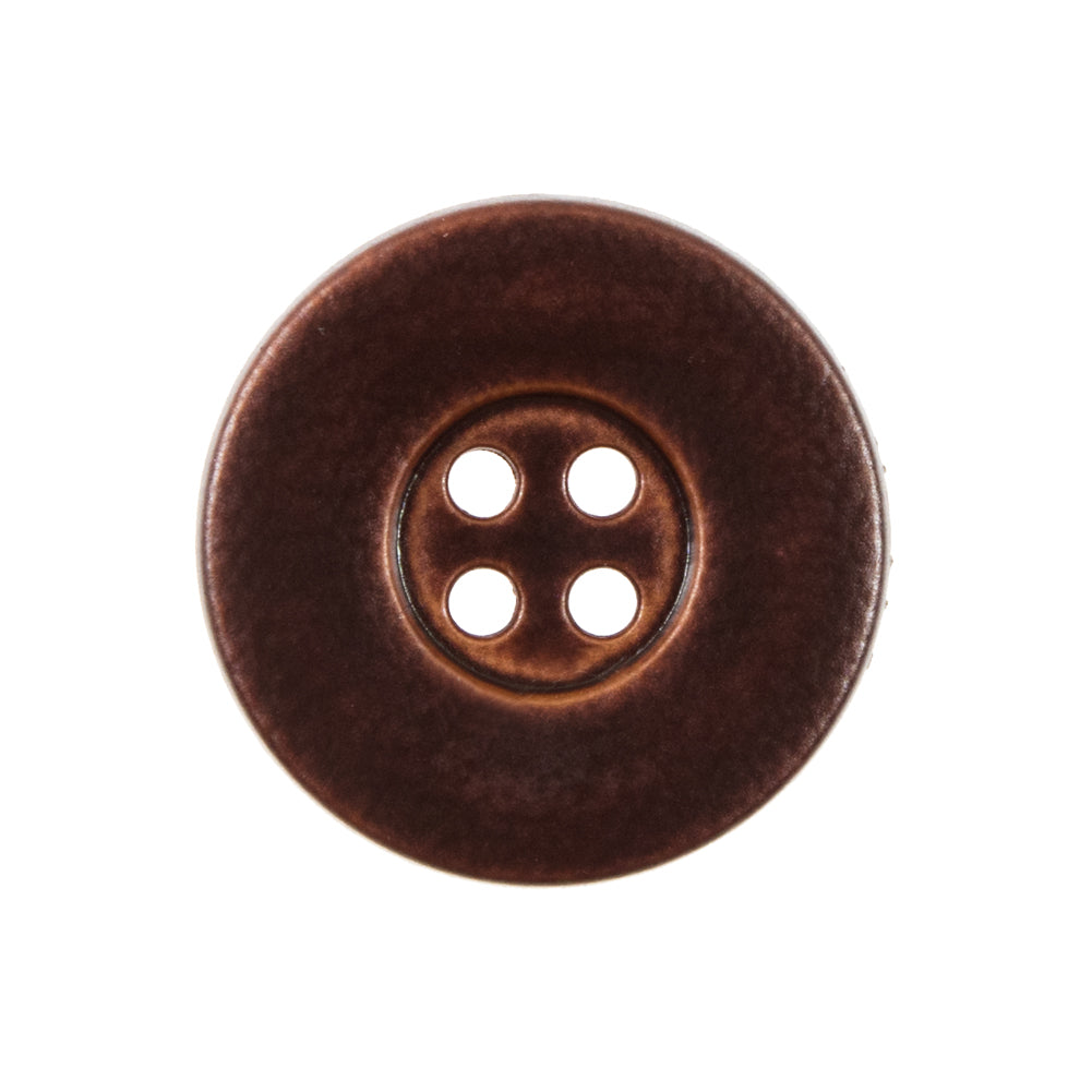 Italian Dark Brown 4-Hole Plastic Button -40L/25.5mm