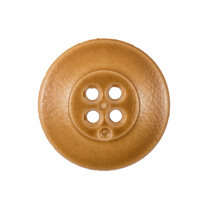 Italian Light Brown 4-Hole Plastic Button -40L/25mm - Detail