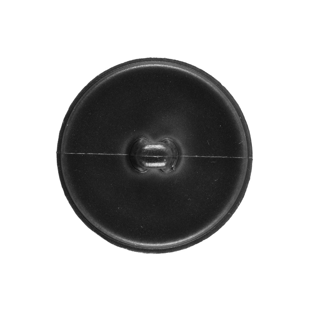 Italian Black Faux Leather Plastic Button - 40L/25.5mm Detail