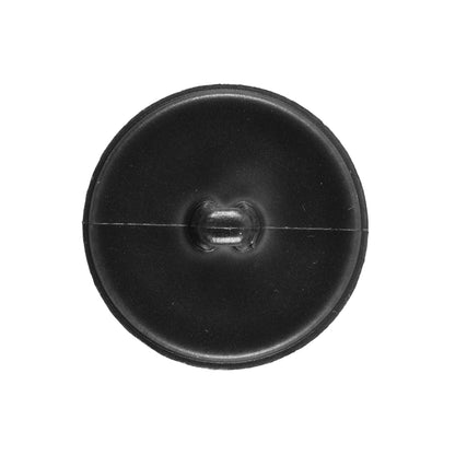 Italian Black Faux Leather Plastic Button - 40L/25.5mm Detail