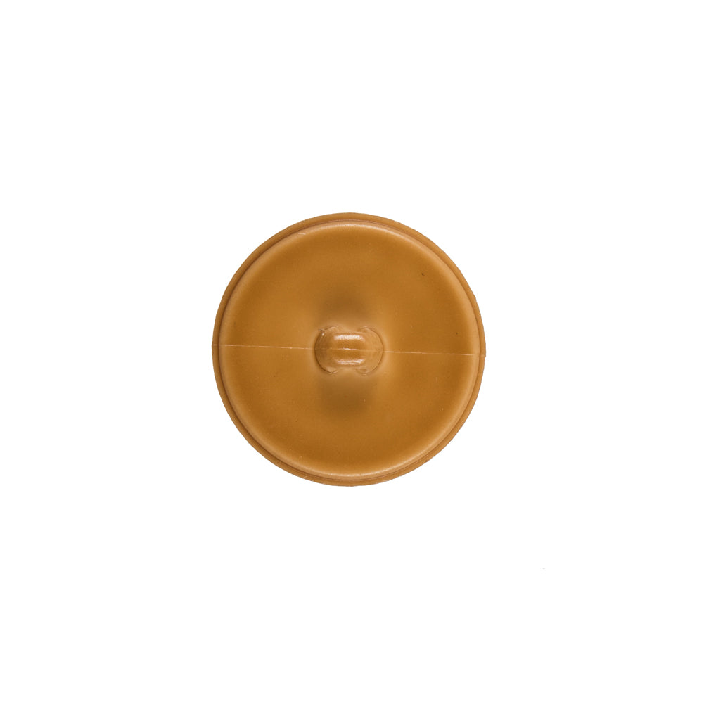 Italian Light Brown Faux Leather Plastic Button - 24L/15mm Detail
