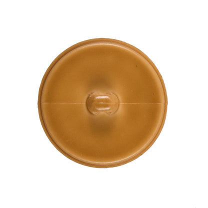 Italian Light Brown Faux Leather Plastic Button - 40L/25mm - Detail