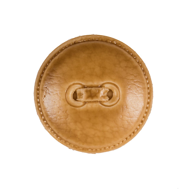 Italian Light Brown Faux Leather Plastic Button - 40L/25mm