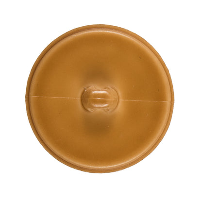 Italian Light Brown Faux Leather Plastic Button - 48L/30mm - Detail