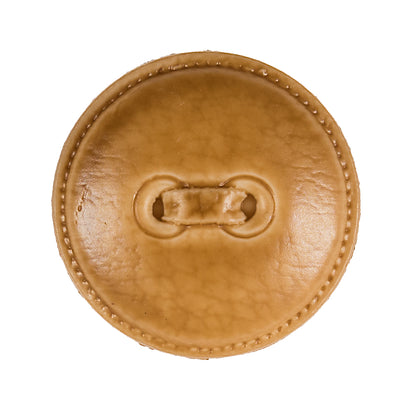 Italian Light Brown Faux Leather Plastic Button - 48L/30mm