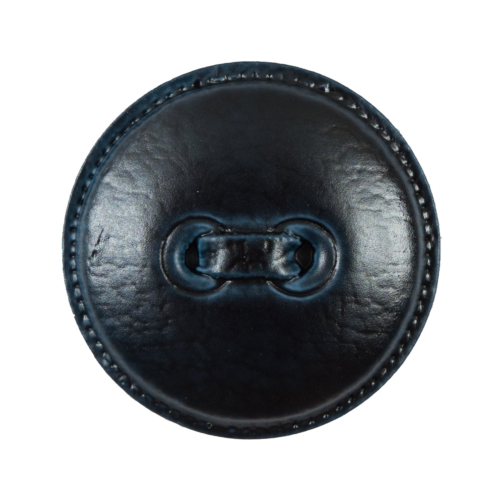 Italian Navy Faux Leather Plastic Button - 48L/30mm