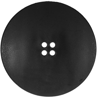 Italian Black Textured 4-Hole Button - 80L/50.8mm Detail