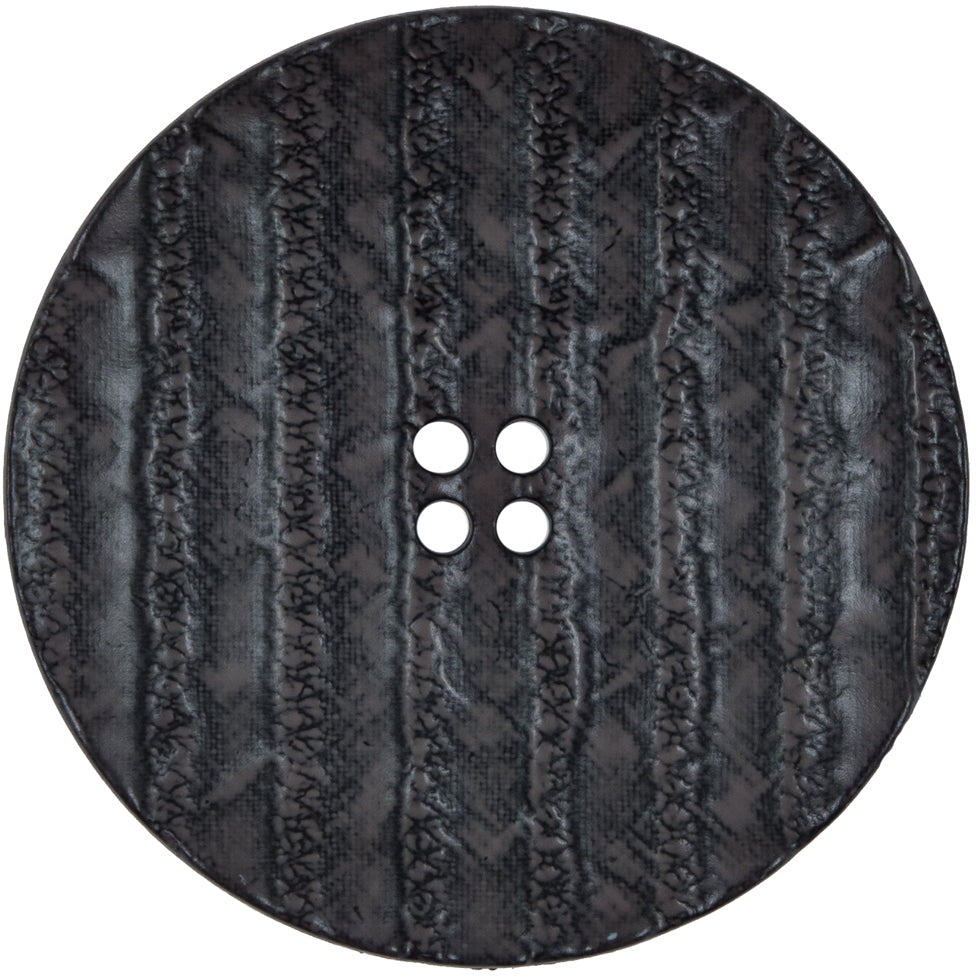 Italian Black Textured 4-Hole Button - 80L/50.8mm