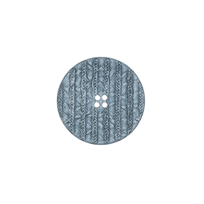 Italian Light Blue Textured 4-Hole Button - 28L/18mm