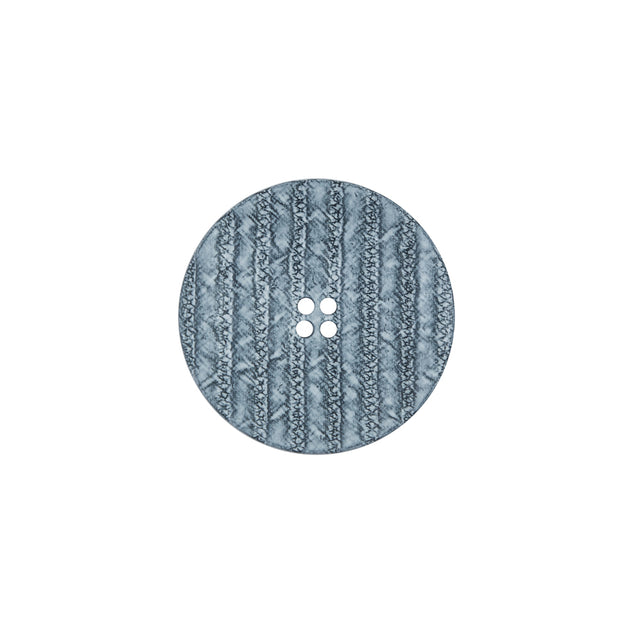 Italian Light Blue Textured 4-Hole Button - 28L/18mm