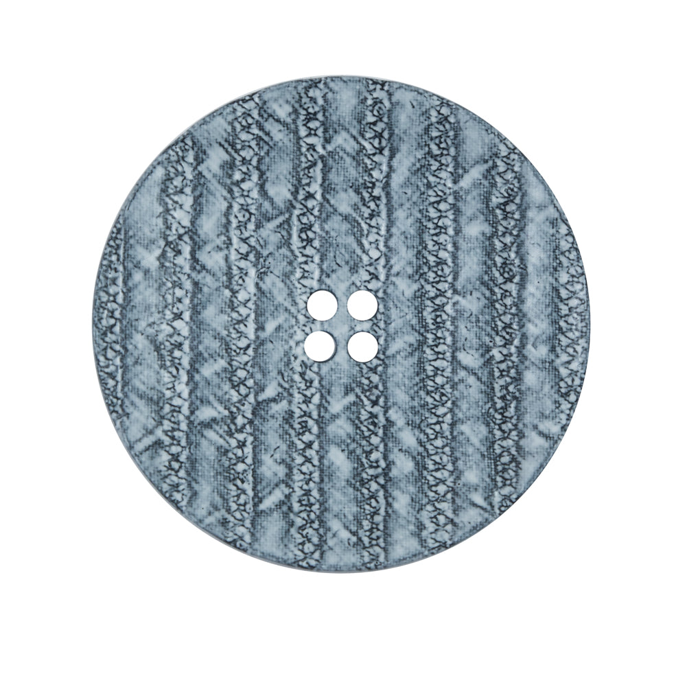 Italian Light Blue Textured 4-Hole Button - 44L/28mm