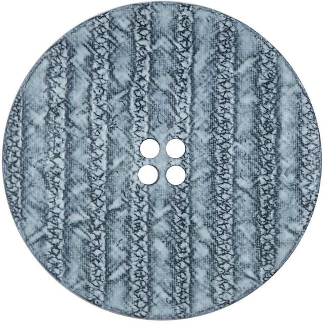 Italian Light Blue Textured 4-Hole Button - 80L/50.8mm