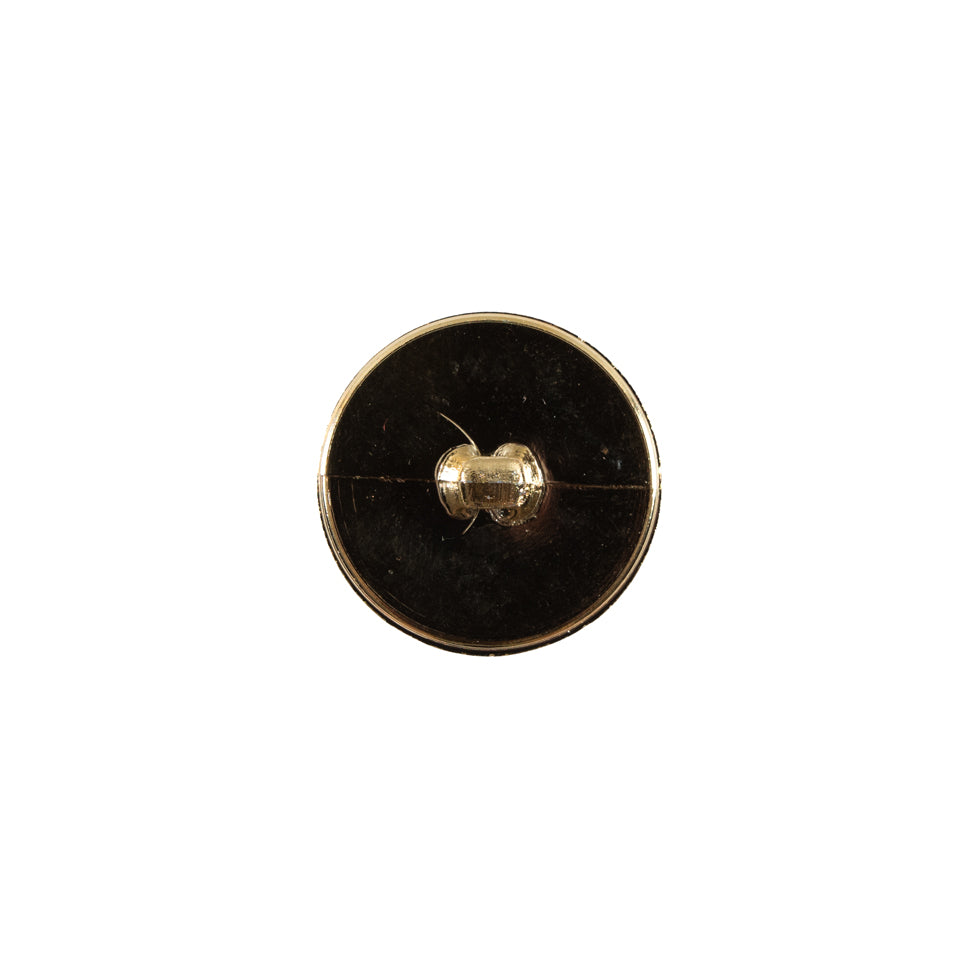 Italian Gold Basketwoven Plastic Button - 20L/12mm - Detail
